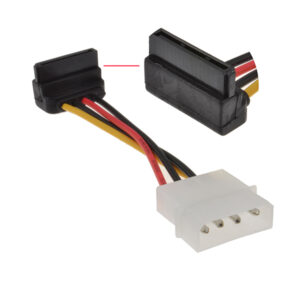 6" StarTech 6in 4 Pin Molex to Right Angle SATA Power Cable Adapter