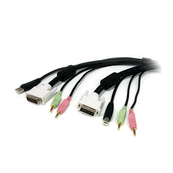 10 ft 4-in-1 USB DVI KVM Cable