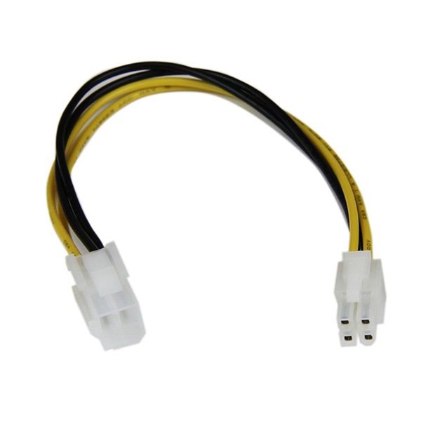 8in ATX12V 4 Pin P4 CPU Power Extension Cable - Male/Female